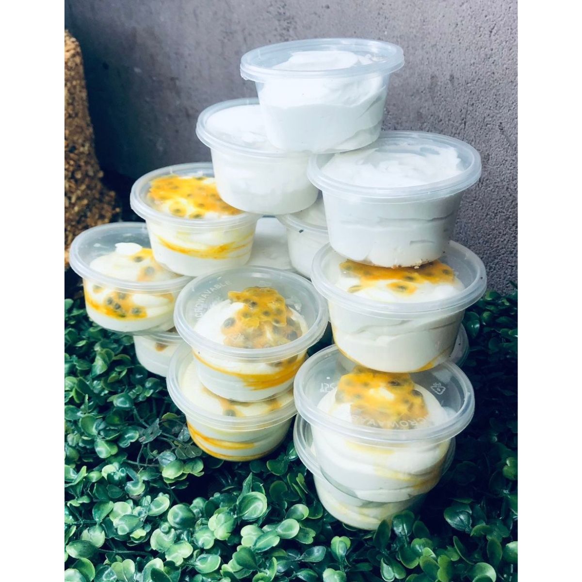 Kit 12 Tigelas de Mousse de Maracujá e Limão 